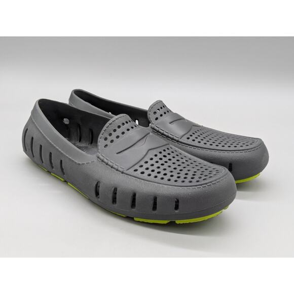 Floafers Country Club Driver Men\'s Water Shoes Asphalt Gray Lime Green Size 9 main image 4